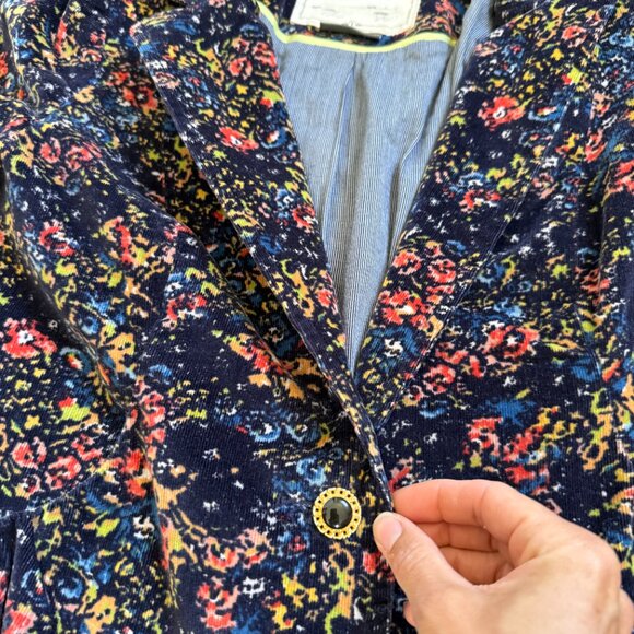 ANTHROPOLOGIE CARTONNIER DUSK GARDEN CORD BLAZER JACKET SZ 8 - Picture 3 of 6